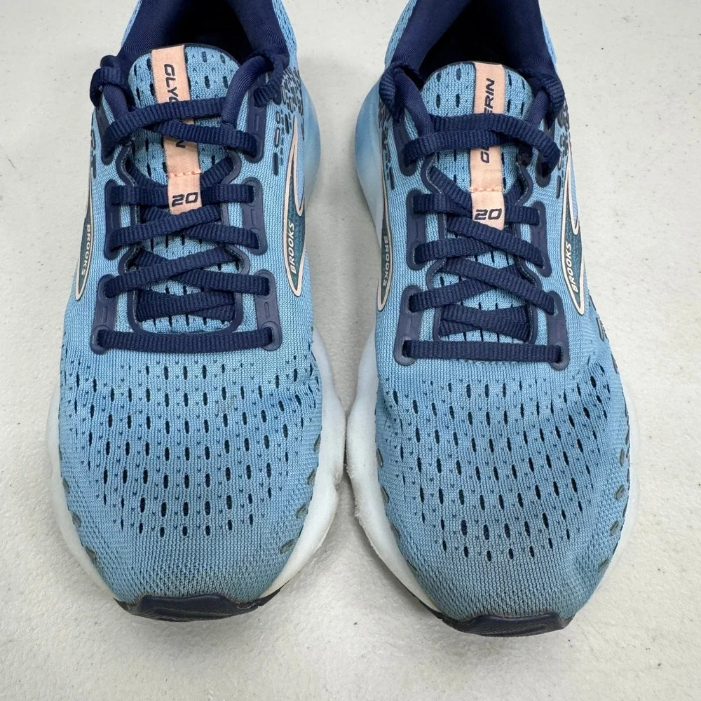 Brooks Glycerin 20 Running Shoes Womens Size 8 Blue Low Top Athletic Running